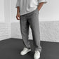 Pantaloni cu picior tubular cu nervuri