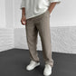 Pantaloni cu picior tubular cu nervuri