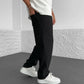 Pantaloni cu picior tubular cu nervuri